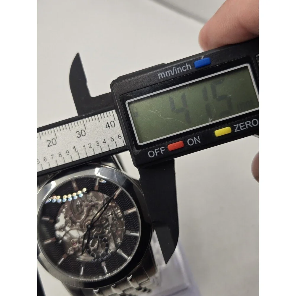 Fossil ME1027 AUT-O-MATIC Self-Winding Skeleton Stainless Steel Watch. 7.25